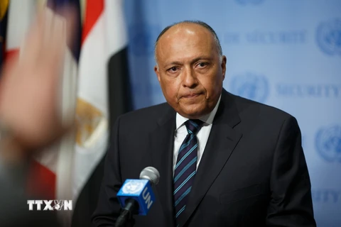 Ngoại trưởng Ai Cập Sameh Shoukry. (Ảnh: THX/TTXVN)