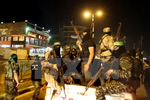 Các thành viên phong trào Hamas tại thành phố Gaza. (Nguồn: AFP/TTXVN)