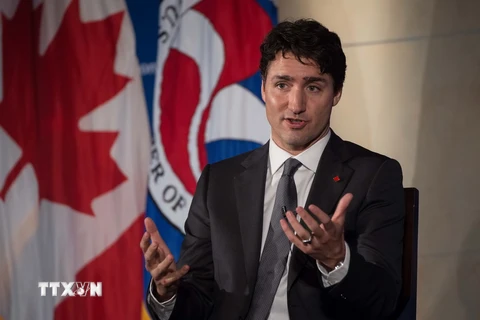 Thủ tướng Canada Justin Trudeau. (Ảnh: AFP/TTXVN)