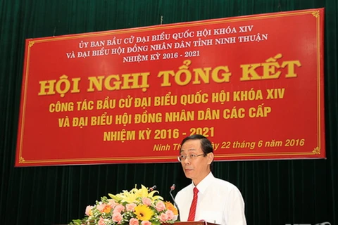 Ông Nguyễn Đức Thanh, Ủy viên Trung ương Đảng, Bí thư Tỉnh ủy tái cử chức Chủ tịch HĐND tỉnh khóa X. (Nguồn: ninhthuan.gov.vn)