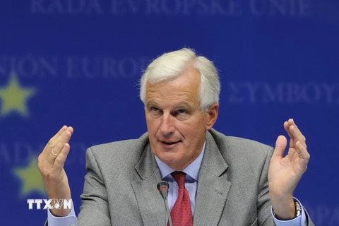 Cựu Ủy viên Liên minh châu Âu (EU) phụ trách vấn đề tài chính, ông Michel Barnier. (Ảnh: AFP/TTXVN)