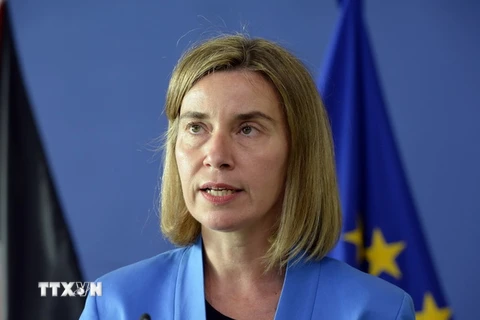 Đại diện cấp cao Liên minh châu Âu về chính sách đối ngoại và an ninh Federica Mogherini. (Ảnh: AFP/TTXVN)