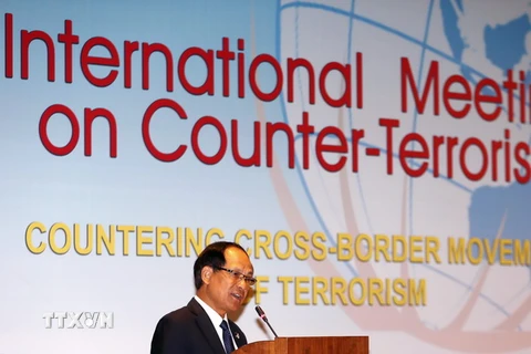 Tổng thư ký Hiệp hội các quốc gia Đông Nam Á (ASEAN) Lê Lương Minh phát biểu tại Hội nghị. (Ảnh: EPA/TTXVN)