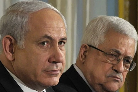 Tổng thống Mahmoud Abbas và Thủ tướng Netanyahu. (Nguồn: Getty Images)
