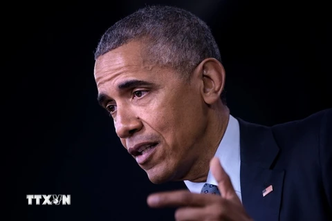Tổng thống Barack Obama phát biểu trong cuộc họp báo ở Washington, DC ngày 4/8 vừa qua. (Ảnh: AFP/TTXVN)