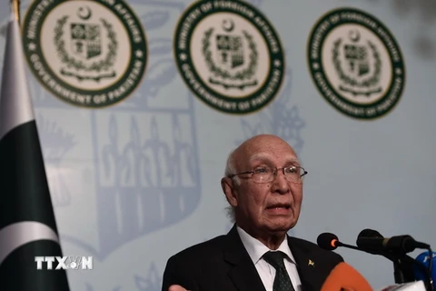 Cố vấn của Thủ tướng Pakistan về các vấn đề đối ngoại Sartaj Aziz. (Ảnh: AFP/TTXVN)