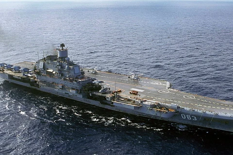 Tàu sân bay Đô đốc Kuznesov. (nguồn: AP)