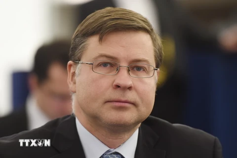 Phó Chủ tịch EC Valdis Dombrovskis. (Ảnh: EPA/TTXVN)