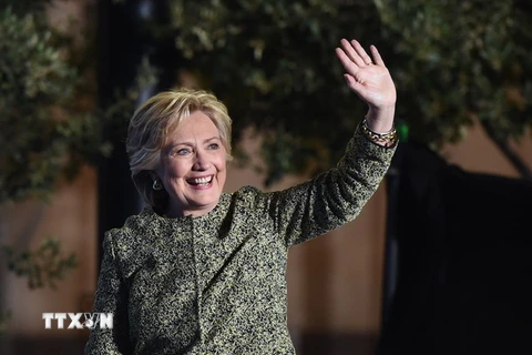 Bà Hillary Clinton trong chiến dịch vận động tranh cử ở Las Vegas, Nevada, Mỹ ngày 12/10 vừa qua. (Ảnh: AFP/TTXVN)