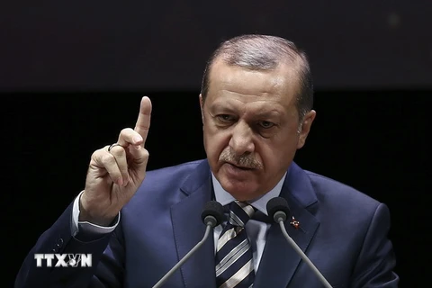 Tổng thống Thổ Nhĩ Kỳ Tayyip Erdogan. (Ảnh: AP/TTXVN)