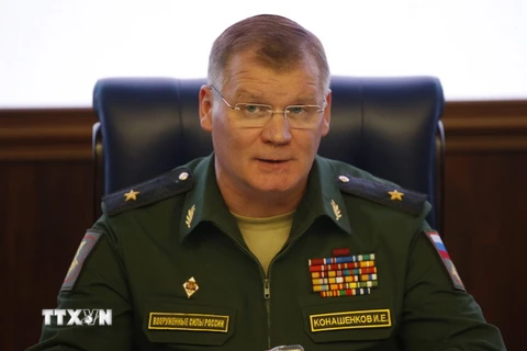 Người phát ngôn quân đội Nga, Thiếu tướng Igor Konashenkov. (Ảnh: EPA/TTXVN)