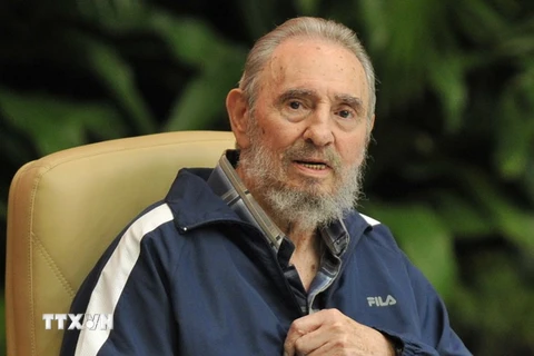  Lãnh tụ cách mạng Cuba Fidel Castro tại Đại hội Đảng Cộng sản Cuba ở Havana ngày 19/4 vừa qua. (Ảnh: AFP/TTXVN)