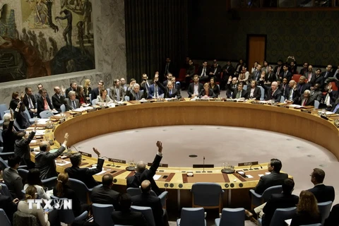 Toàn cảnh phiên bỏ phiếu của Hội đồng Bảo an Liên hợp quốc ở New York (Mỹ) ngày 23/12 vừa qua. (Ảnh: EPA/TTXVN)
