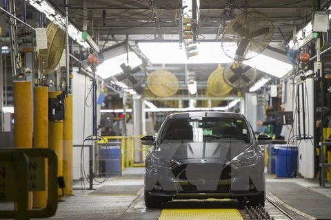 Một xưởng lắp ráp xe Ford Focus tại Wayne, bang Michigan của Mỹ. (Ảnh: AFP/TTXVN)