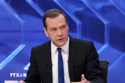 Thủ tướng Nga Dmitry Medvedev. (Ảnh: EPA/TTXVN)