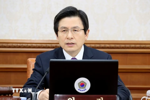 Quyền Tổng thống kiêm Thủ tướng Hàn Quốc Hwang Kyo-ahn. (Ảnh: EPA/TTXVN)