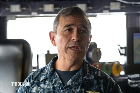 Tư lệnh Bộ Chỉ huy Thái Bình Dương (PACOM) của Mỹ, Đô đốc Harry Harris. (Ảnh: AFP/TTXVN)
