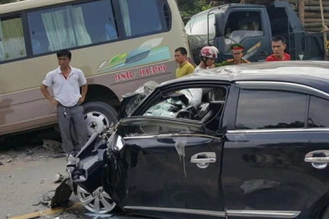 Tai nạn giao thông liên hoàn ở Tuyên Quang, 5 người nhập viện