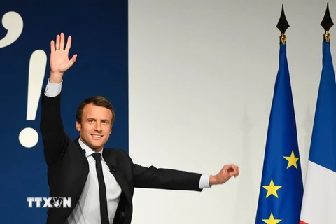 Ứng cử viên độc lập Emmanuel Macron. (Ảnh: AFP/TTXVN)
