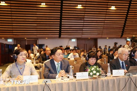 Đoàn đại biểu Việt Nam tham dự Hội nghị. (Ảnh: Trọng Đức/TTXVN) 