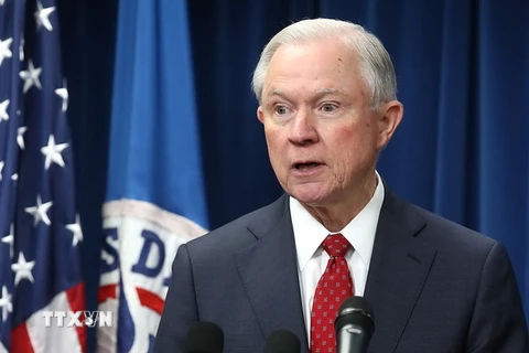 Bộ trưởng Tư pháp Mỹ Jeff Sessions là một trong 2 người đầu phỏng vấn vào vị trí Giám đốc FBI. (Ảnh: AFP/TTXVN)