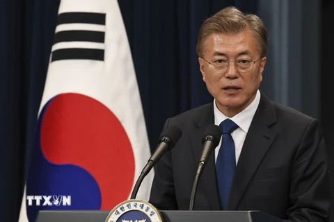 Tân Tổng thống Hàn Quốc Moon Jae-in. (Ảnh: EPA/TTXVN)