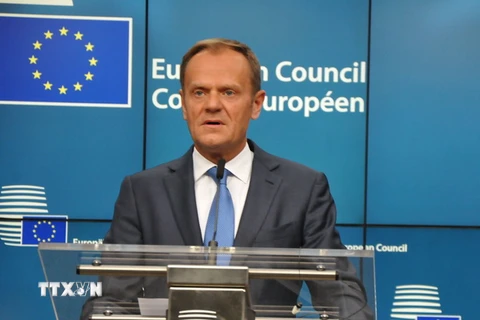 Chủ tịch Hội đồng châu Âu Donald Tusk. (Ảnh: Kim Chung/TTXVN)