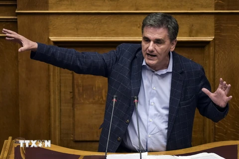 Bộ trưởng Tài chính Hy Lạp Euclid Tsakalotos. (Ảnh: AFP/TTXVN)