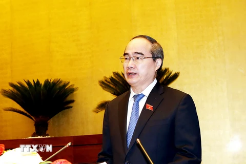  Chủ tịch Ủy ban Trung ương Mặt trận Tổ quốc Việt Nam Nguyễn Thiện Nhân. (Ảnh: Nguyễn Dân/TTXVN)