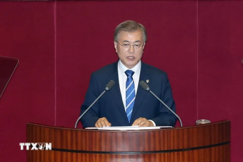 Tổng thống Moon Jae-in. (Ảnh: THX/TTXVN)