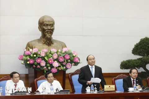 Thủ tướng Nguyễn Xuân Phúc phát biểu. (Ảnh: Thống Nhất/TTXVN )