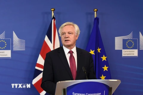 Bộ trưởng phụ trách Brexit David Davis. (Ảnh: AFP/TTXVN)