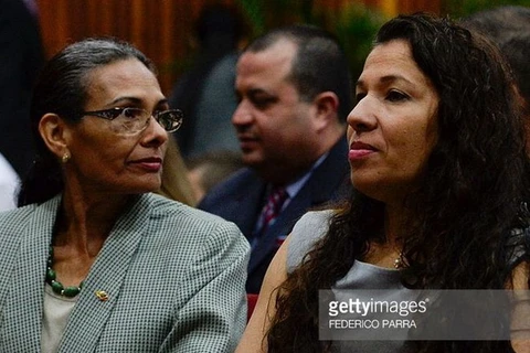 Chủ tịch Hội đồng Bầu cử quốc gia Venezuela (CNE) Tania D'Amelio-bên phải. (Nguồn: Getty Images)