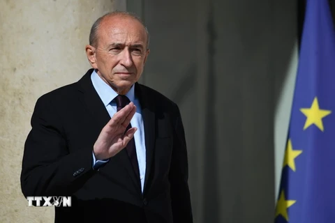 Bộ trưởng Bộ Nội vụ Pháp Gerard Collomb. (Ảnh: AFP/TTXVN)