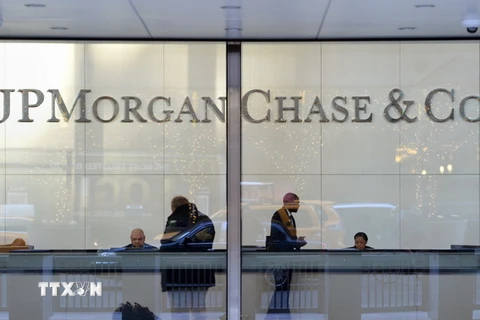 Trụ sở Ngân hàng JP Morgan Chase ở New York của Mỹ. (Ảnh: EPA/TTXVN)