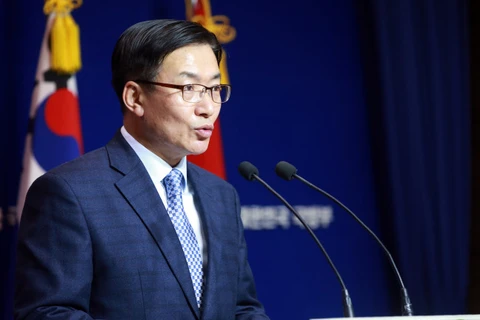 Phát ngôn viên Bộ Quốc phòng Hàn Quốc Moon Sang-gyun. (Nguồn: Yonhap)