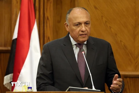 Ngoại trưởng Ai Cập Sameh Shoukry. (Ảnh: AFP/TTXVN)
