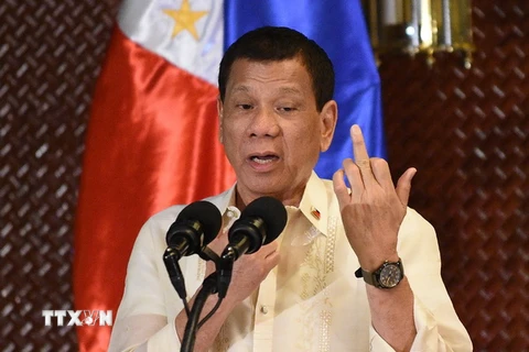 Tổng thống Philippines Rodrigo Duterte. (Ảnh: AFP/TTXVN) 
