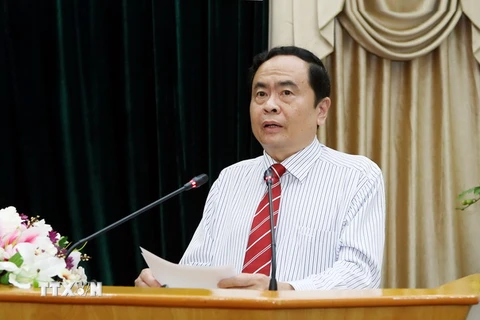 Chủ tịch Ủy ban Trung ương MTTQ Việt Nam Trần Thanh Mẫn. (Ảnh: Nguyễn Dân/TTXVN)