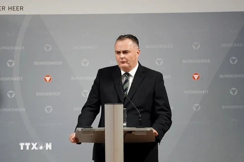 Bộ trưởng Quốc phòng Áo Peter Doskozil. (Ảnh: AFP/TTXVN