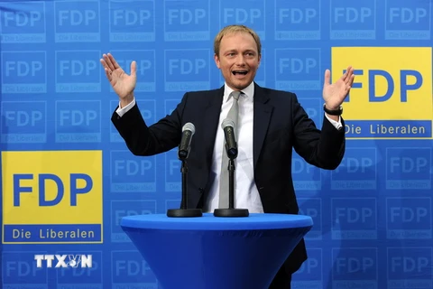 Chủ tịch đảng Dân chủ Tự do (FDP) của Đức Christian Lindner. (Ảnh: AFP/TTXVN)