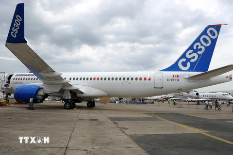Máy bay CS300 của tập đoàn Bombardier. (Ảnh: AFP/TTXVN)