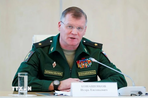Người phát ngôn Bộ Quốc phòng Nga, Thiếu tướng Igor Konashenkov. (Ảnh: Reuters/TTXVN)