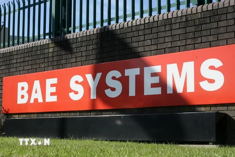 Biểu tượng của BAE Systems tại Đông Yorkshire, đông bắc nước Anh. (Ảnh: AFP/TTXVN)