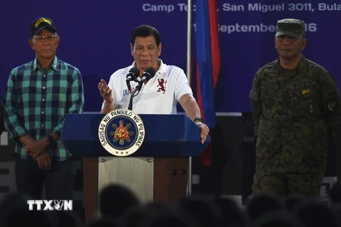 Tổng thống Philippine Rodrigo Duterte. (Ảnh: AFP/TTXVN)