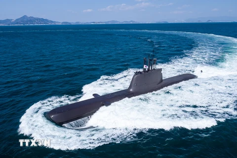 Tàu ngầm Yu Gwan-sun được đưa vào vận hành thử nghiệm ngày 10/7 vừa qua. (Ảnh: Yonhap/TTXVN)