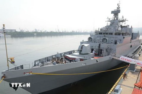 Tàu INS Kiltan. (Ảnh: Indian Express/TTXVN)