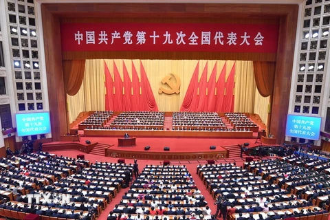 Toàn cảnh lễ khai mạc Đại hội đại biểu toàn quốc lần thứ XIX của Đảng Cộng sản Trung Quốc. (Ảnh: THX/TTXVN)