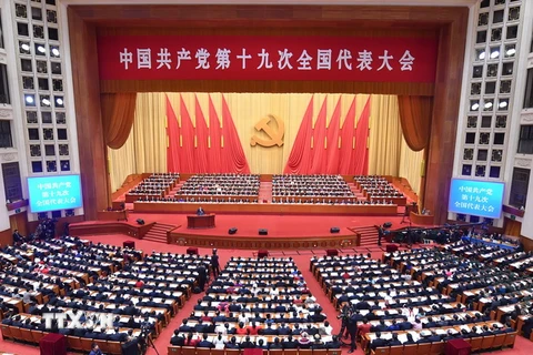 Đại hội đại biểu toàn quốc lần thứ XIX của Đảng Cộng sản Trung Quốc. (Ảnh: THX/TTXVN)