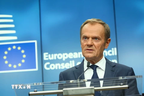 Chủ tịch Hội đồng châu Âu Donald Tusk.. (Ảnh: AFP/TTXVN)